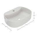 Ver imagem 2 de Cuba Sobrepor Banheiro Oval 48x12x35cm Multimóveis Cr10150 Branco