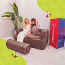 Ver imagem 7 de Sofá Cama Muna 1,50m Xpand Tech Tecido Bouclê Marrom Cama Inbox
