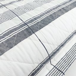 Kit Colcha Cobre Leito Solteiro 100% Algodão 300 Fios Listrado Matelado 2 Peças - 8