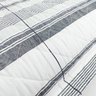 Kit Colcha Cobre Leito Solteiro 100% Algodão 300 Fios Listrado Matelado 2 Peças - 8