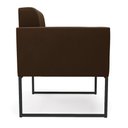 Ver imagem 6 de Kit 2 Poltronas Elisa Suede Marrom Base Metálica Industrial Preto - D'Rossi