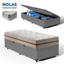 Ver imagem 3 de Cama Box Baú com Colchão de Molas Ensacadas Classic Pocket Solteiro 78cm