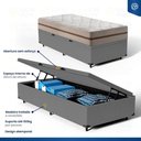 Ver imagem 4 de Cama Box Baú com Colchão de Molas Ensacadas Classic Pocket Solteiro 78cm