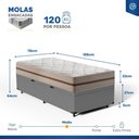Ver imagem 5 de Cama Box Baú com Colchão de Molas Ensacadas Classic Pocket Solteiro 78cm