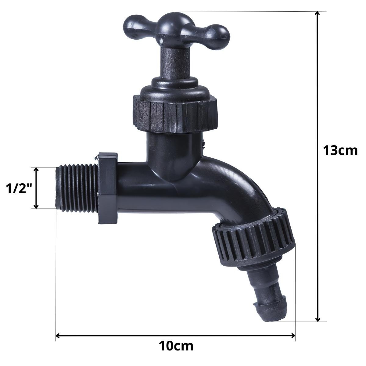 Torneira Plástica Reforçada Para Jardim e Tanque 1/2" | Utilimix | Kit 04 Un - 2