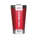Ver imagem 2 de Copo Térmico Cerveja 473ml Malta Aço Inox Vermelho