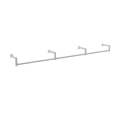 Arara De Parede Para Loja Modelo em L Premium Leve Comac - 8 Tamanhos Branco 270 cm
