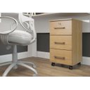 Ver imagem 3 de Gaveteiro Escritório 3 Gavetas e Rodízio Mdp 36x65,5x36cm 0744:carvalho