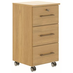 Gaveteiro Escritório 3 Gavetas e Rodízio Mdp 36x65,5x36cm 0744:carvalho