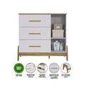 Ver imagem 4 de Cômoda Infantil Guti Retro Peroba Off White com Amêndoa
