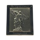 Ver imagem 3 de Quadro Adorno De Mesa Metal São Miguel Arcanjo Com Oração Dourado