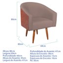 Ver imagem 3 de Kit 2 Poltronas Jade Decorativa Moderna Sala de Estar Quarto Escritório Conforto Corano Nozes e Linh