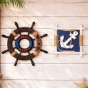 Ver imagem 1 de Timão Quadro Decoração Casa Praia Marítimo Náutico Kit 2pçs