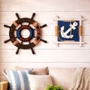 Ver imagem 2 de Timão Quadro Decoração Casa Praia Marítimo Náutico Kit 2pçs