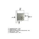 Ver imagem 4 de Fechadura Imab Tecnoponto Auxiliar Cromada Roseta Quadrada Kit Dupla