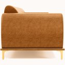Ver imagem 2 de Sofá 3 Lugares Kiev 180cm D02 Base Castanho Pés D'ouro Couríssimo Whisky B-90