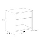 Ver imagem 2 de Mesa De Cabeceira 1 Gaveta Trovarelli Preto