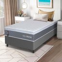 Ver imagem 1 de Conjunto Box Cinza Luanda Cinza Espuma D28 Solteiro 88x188x62 - King House
