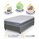 Ver imagem 4 de Conjunto Box Cinza Luanda Cinza Espuma D28 Solteiro 88x188x62 - King House