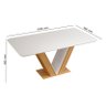 Mesa de Jantar Rute com 6 Cadeiras Lidia Carvalho Nobre/Off White/Kraft - PR Móveis - 4