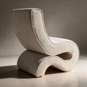 Ver mais imagens de Kit 2 Poltronas Orgânicas Esculturais Sala de Estar Curva S Sinuê Bouclê Moscow Off White - Desk Des