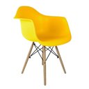 Ver imagem 5 de Cadeira Charles Eames Eiffel com Braço Amarelo Polipropileno Cozinha Sala Estar Mesa Jantar