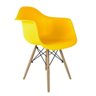 Cadeira Charles Eames Eiffel com Braço Amarelo Polipropileno Cozinha Sala Estar Mesa Jantar - 5