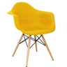 Cadeira Charles Eames Eiffel com Braço Amarelo Polipropileno Cozinha Sala Estar Mesa Jantar - 4