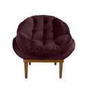 Ver imagem 2 de Poltrona Decorativa Confort Veludo VINHO SKY MOBILE