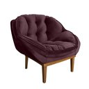 Ver imagem 3 de Poltrona Decorativa Confort Veludo VINHO SKY MOBILE