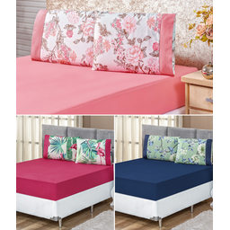 Lençol pra cama padrão 188 cm x 138 cm jogo de cama micropercal 200 fios macio - 4