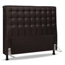 Ver imagem 1 de Cabeceira Cama Box Casal Ciara 140cm Botonê com Frame Suede Marrom - Desk Design
