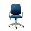 Ver imagem 3 de Cadeira de Escritório Giratória Bora Roal Cinza Encosto Tela Assento Azul