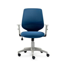 Cadeira de Escritório Giratória Bora Roal Cinza Encosto Tela Assento Azul - 3