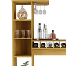 Balcão Divisor de Ambientes Bancada Bar com Adega Web Primus:Mel/Perola - 5
