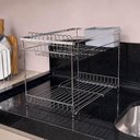 Ver imagem 5 de Escorredor de Louças Valentina Cromado 42cm com Suporte Porta Talheres Cinza Schmitt