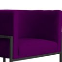 Ver imagem 5 de Poltrona Luana Veludo Roxo Base Preta Sala Luxo - Fm
