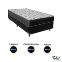 Ver imagem 3 de Cama Box Solteiro Preto e Colchão Iso 100 D33 Ortobom
