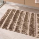 Ver imagem 2 de Tapete Piso de Banheiro Europeu 1 Peça Antiderrapante Macio Fácil de Lavar Bege
