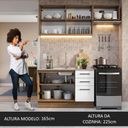 Ver imagem 6 de Armário de  Cozinha Compacta 180cm Rustic/Branco Agata Madesa 09