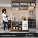 Ver imagem 6 de Armário de Cozinha Compacta 180cm Rustic/Branco Agata Madesa 09