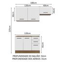 Ver imagem 4 de Armário de  Cozinha Compacta 180cm Rustic/Branco Agata Madesa 09