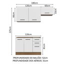 Ver imagem 4 de Armário de Cozinha Compacta 180cm Rustic/Branco Agata Madesa 09