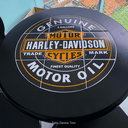 Ver imagem 2 de Conjunto Mesa Madeira Azulejo 60cm - Bistrô Fixa 98cm + 4 Banquetas 73 - Preta - Harley Davidson Genuine