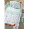 Jogo De Lençol Berço 03 Peças Malha Algodão Patinhas - 2