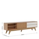 Ver imagem 4 de Rack Bancada Veneza Freijó Off White Matte com Aparador Riviera Freijó – Colibri