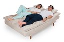 Ver imagem 2 de Sofá Cama Casal 3 Lugares Andorra Suede Areia 376 Império Estofados