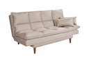 Ver imagem 3 de Sofá Cama Casal 3 Lugares Andorra Suede Areia 376 Império Estofados