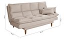 Ver imagem 6 de Sofá Cama Casal 3 Lugares Andorra Suede Areia 376 Império Estofados