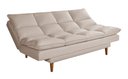 Ver imagem 4 de Sofá Cama Casal 3 Lugares Andorra Suede Areia 376 Império Estofados